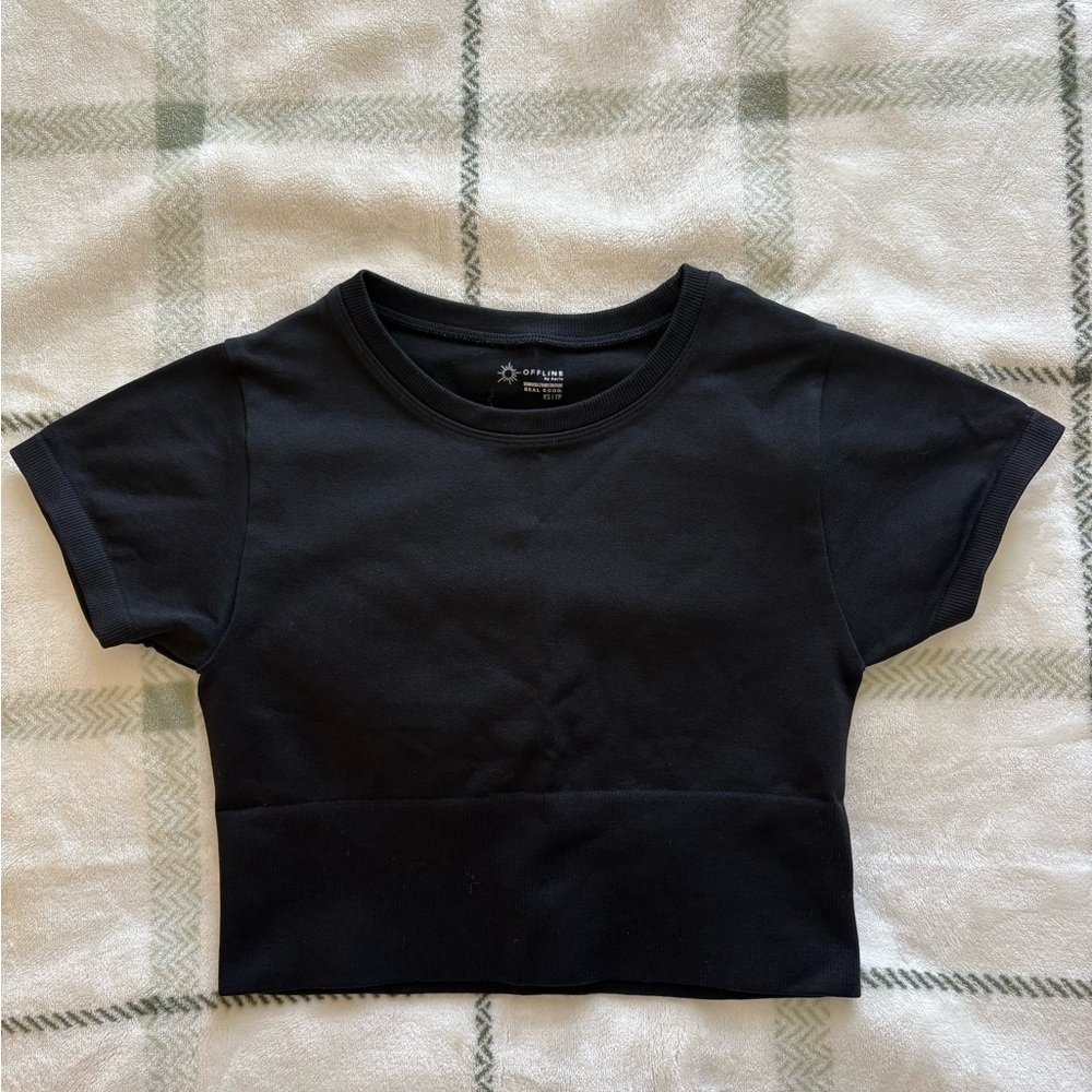 Aerie Black Crop Top